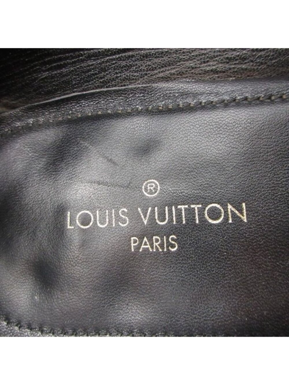 Louis Vuitton Loafers Damier Shoes LV Logo Leather Major Line 7 Gray - Picture 6 of 9